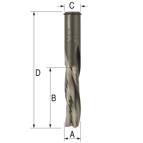 Three Flute Down-Cut