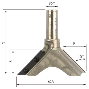 Under-Cut Chamfer 45 degree