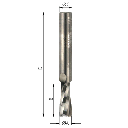 Aluminium 2 Flute Up Cut 